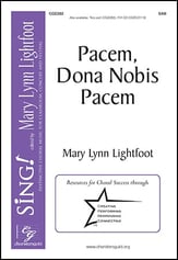 Pacem, Dona Nobis Pacem SAB choral sheet music cover